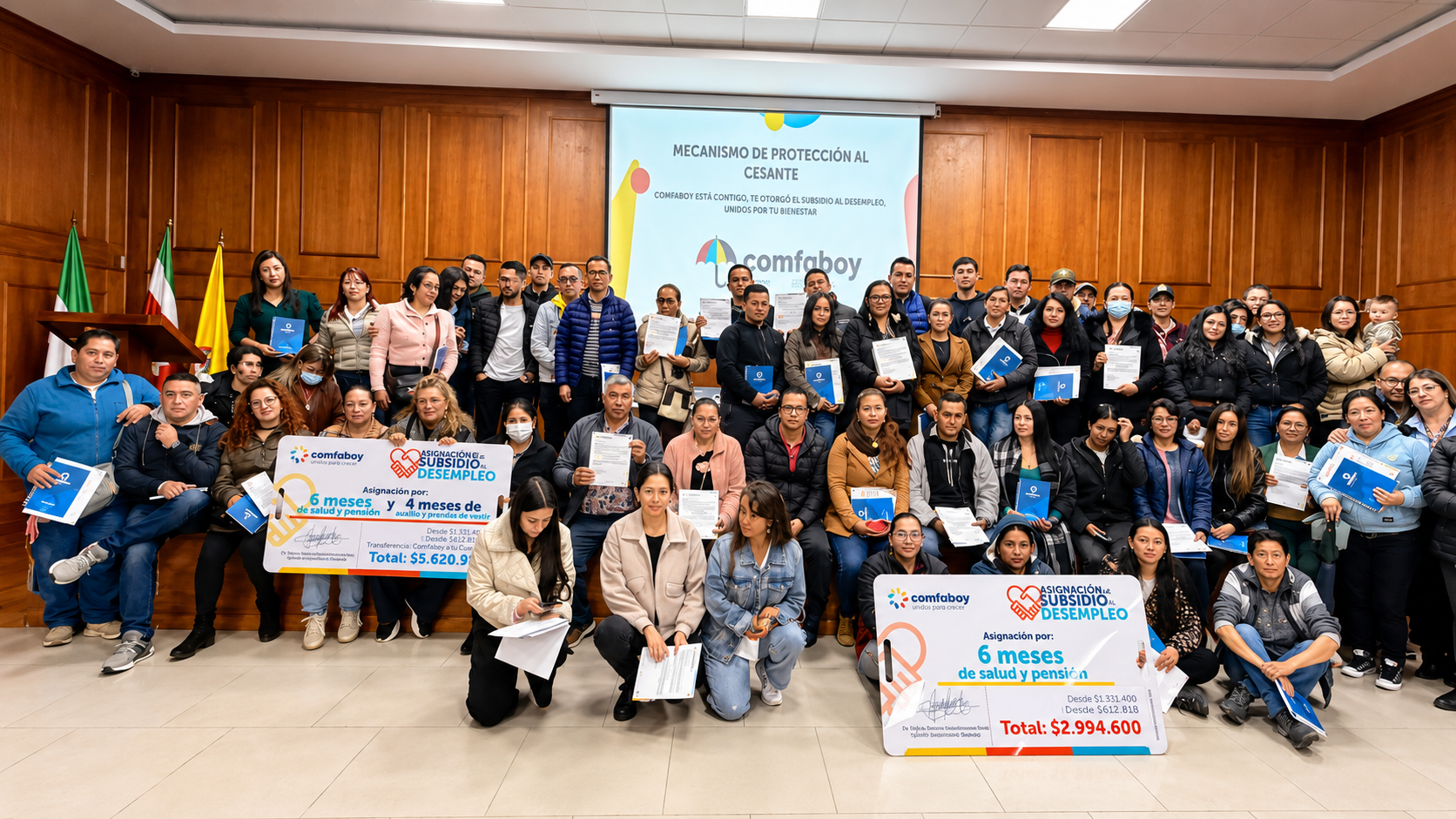 Comfaboy entregó 377 subsidios al desempleo