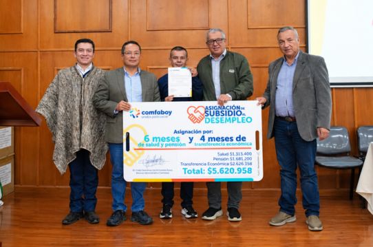 COMFABOY entrega Subsidio al Desempleo a 364 beneficiarios en Boyacá